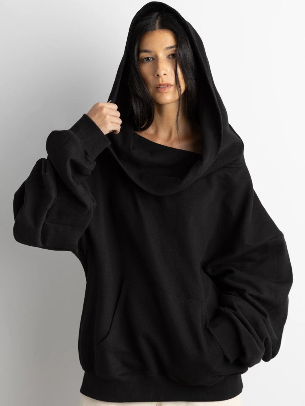 OAK + FORT  SLOUCHY OVERSIZED HOODIE